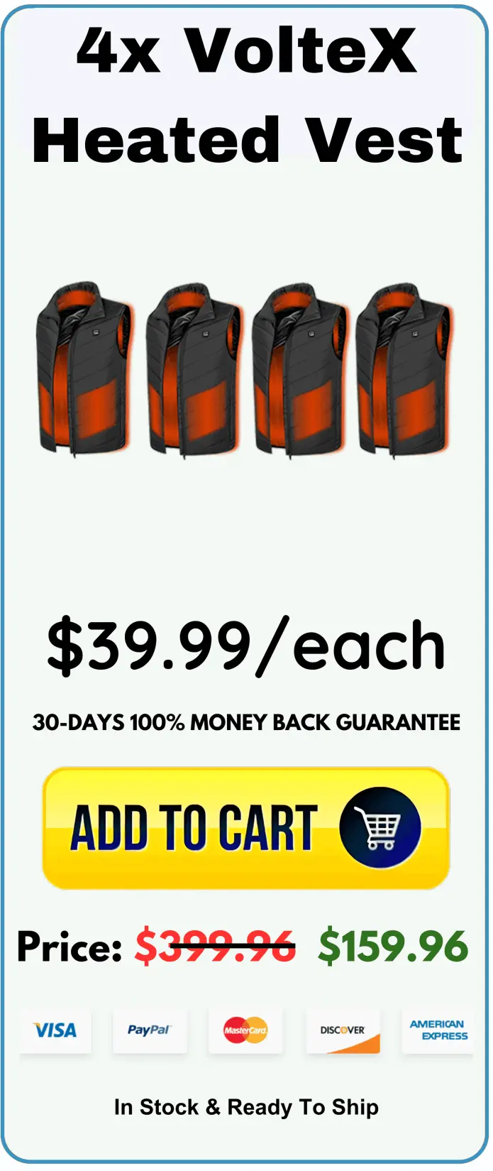 VolteX Heated Vest package price 